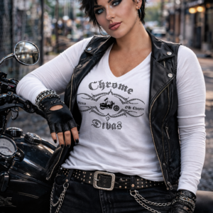 Ladies Long Sleeve V-Neck